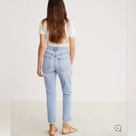 Agolde Riley Crop Light Blue Straight Leg Jeans - Picture 2 of 7